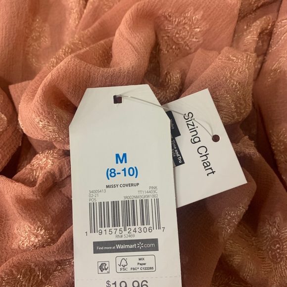 NWT Time And Tru Peach Lace Cover-Up Size Medium - Picture 2 of 4